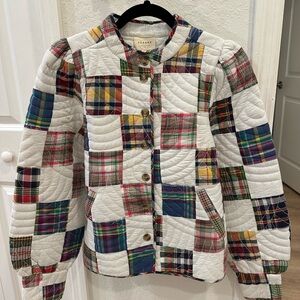 Sezane patchwork “Jean” jacket, NWT